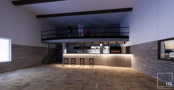 Interiéry HK | vizualizace výčepu a baru u Příbrami