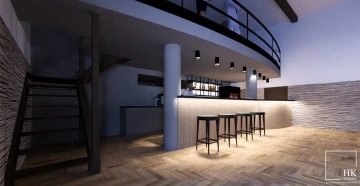 Interiéry HK | vizualizace výčepu a baru u Příbrami