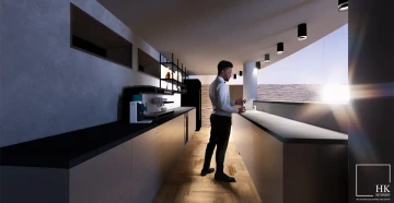 Interiéry HK | vizualizace výčepu a baru u Příbrami