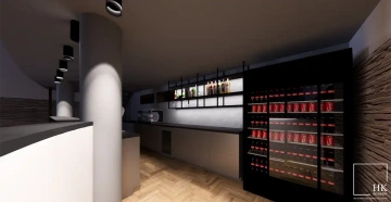 Interiéry HK | vizualizace výčepu a baru u Příbrami