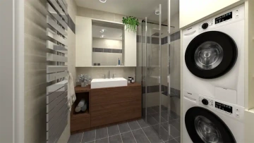 Interiéry HK | Vizualizace Byt Příbram - koupelna