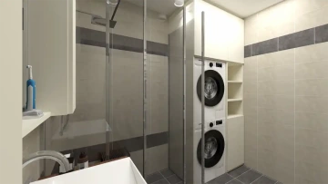 Interiéry HK | Vizualizace Byt Příbram - koupelna