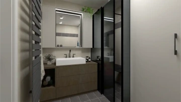 Interiéry HK | Vizualizace Byt Příbram - koupelna