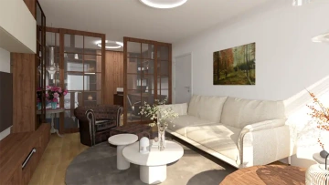 Interiéry HK | Vizualizace Byt Příbram - obývák