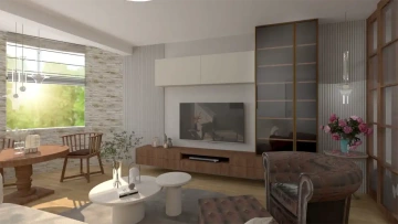 Interiéry HK | Vizualizace Byt Příbram - obývák