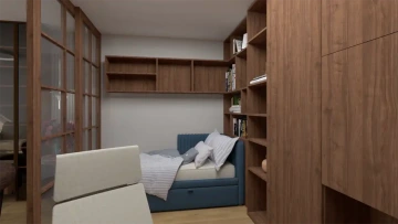 Interiéry HK | Vizualizace Byt Příbram - pracovna