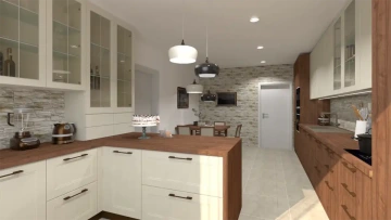 Interiéry HK | Vizualizace Byt Příbram - kuchyně