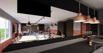 Interiéry HK | vizualizace výčepu a baru u Příbrami