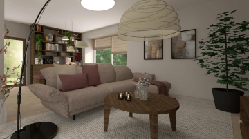 Obývací místnost propojená s jídelnou | Interiéry HK