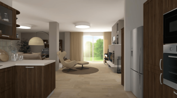 Obývací místnost propojená s jídelnou | Interiéry HK