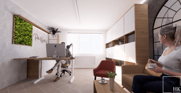Interiéry HK | Vizualizace pracovna