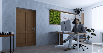 Interiéry HK | Vizualizace pracovna