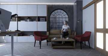 Interiéry HK | Vizualizace pracovna