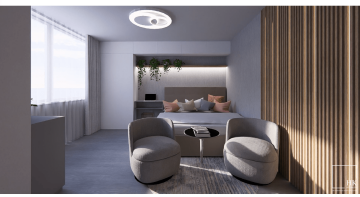 Interiéry HK | vizualizace bytu Sedlčany