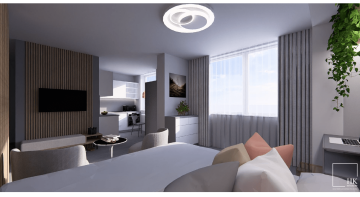 Interiéry HK | vizualizace bytu Sedlčany