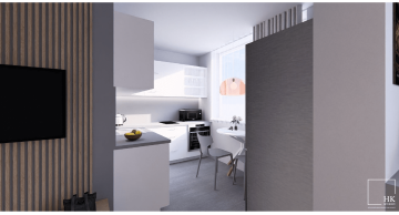Interiéry HK | vizualizace bytu Sedlčany