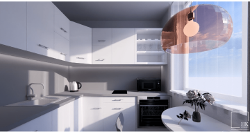 Interiéry HK | vizualizace bytu Sedlčany