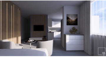 Interiéry HK | vizualizace bytu Sedlčany